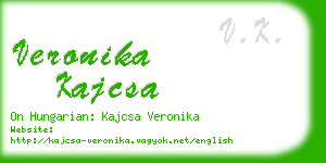 veronika kajcsa business card